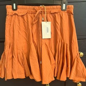 Apricot Ruffle Skirt with Shorts NWT